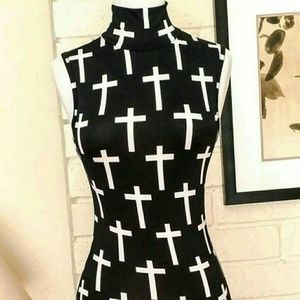 Black turtle neck bodycon